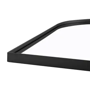 50cm x H 75cm W Arch-Shape Wall Mounted Black Metal Framed Bathroom Mirror Decorative