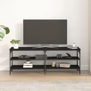 Berkfield TV Cabinet Black 140x30x50 cm Engineered Wood