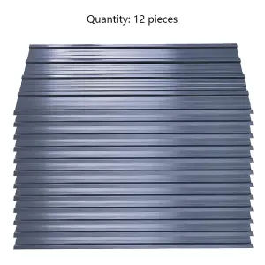 Charcoal Black Coated Building Roof Cladding Metal Roof Panels with 50 Screws , L115cm W45cm T0.2.7cm