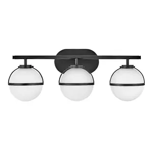 Luminosa Hinkley Hollis Bathroom Wall Lamp Black, IP44