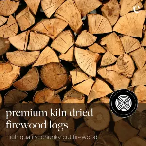 Kiln Dried Alder Hardwood Logs Approx. 240kg - Ready to Brun Firewood for Wood Burners, Fireplaces, Fire Pits & Pizza Ovens