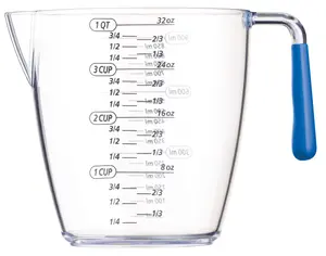 Colourworks 3 Piece Blue Acrylic Measuring Jug Set