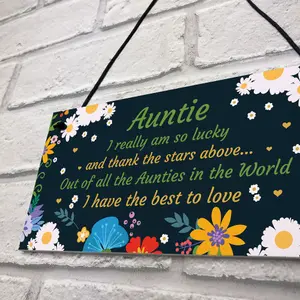 Auntie Gift Hanging Plaque Auntie Birthday Christmas Gifts From Daughter Son Plaque