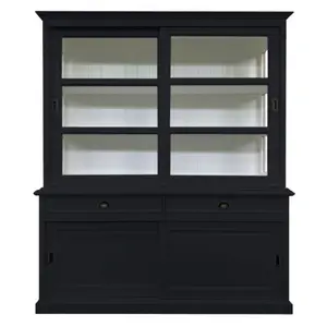 Jacksonport Display Cabinet Grey Anthracite/White