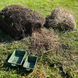 Brushwood Hedgehog House With Ceramic Food & Water Dish Set & Nesting Straw