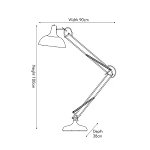 Classic Black Metal Task Floor Lamp