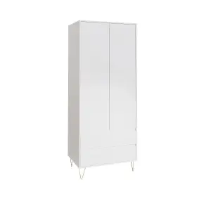 2 Door 2 Drawer Wardrobe White