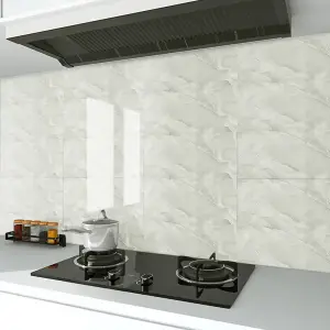 Peel and Stick Marble Look Wall Panels Self Adhesive Wall Tiles H 60 x W 30 x T 0.2cm