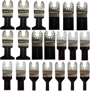 Rennie Tools Pack of 20 x Bi-Metal Mixed Multitool Blades for Wood, Nails, Non-Ferrous Metals. Oscillating Multi Tool Blades