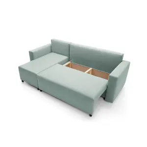 Oslo Reversible Corner Sofa Bed in Pistachio