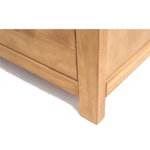 Lugo 5 Drawer Narrow Chest of Drawers Wood Knob