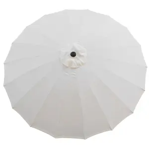 SunDaze 2.7M Cream Garden Fiberglass Rib Parasol with Crank Tilt Mechanism Outdoor Patio Umbrella