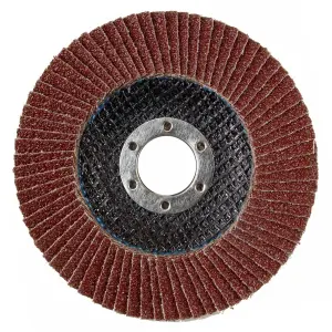 JCB Metal 80 Grit Flap Discs 115mm (4 1/2'') x 22.23mm, 10 Pack  JCB-FDC115-80-10PK