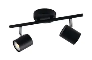 Luminosa SPOT 2 Light Twin Spotlight Black 33x15cm