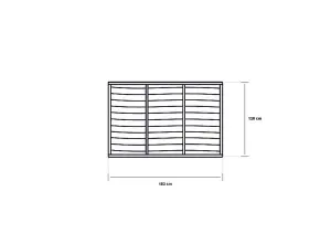 Grange Superior Vertical Trade Lap Panel - Pressure treated Timber - L4 x W182.8 x H120 cm - Green