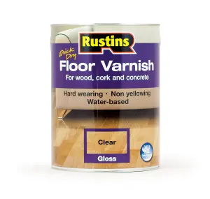 Rustins Floor Varnish Gloss - Clear 5ltr