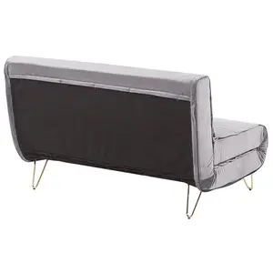 2 Seater Sofa VESTFOLD Grey Velvet