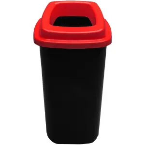 Home Centre Plastic Recycling Kitchen Office Waste Bin 45 Litre Red Open Touchless Rim