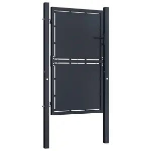 Berkfield Garden Gate Steel 100x175 cm Anthracite