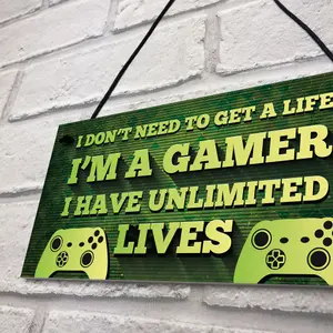 Gaming Bedroom Accessories Hanging Sign For Boys Bedroom Son Dad Gift For Gamer