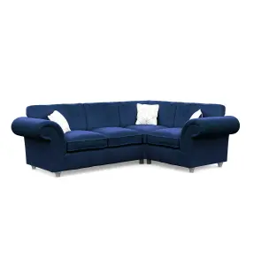 Windsor Midnight Small Corner Sofa - Silver Feet