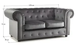 Furniture Stop - Asha 2 Seater Deluxe Velvet Sofa