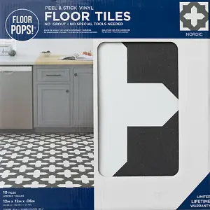 Floor Pops Nordic Self Adhesive Vinyl Floor Tiles Pack of 10 (0.93sqm)