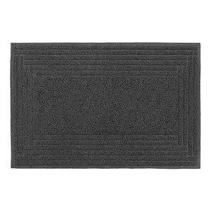 JVL Mud Grabber Spaghetti Scraper Doormat, 40x60cm, Grey Border