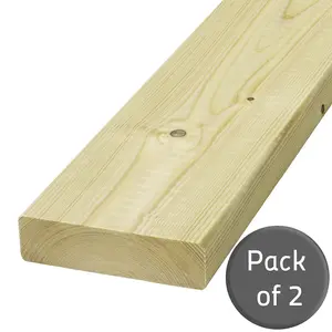 7x2 Inch Treated Timber (C16) 44x170mm (L)1500mm - Pack of 2