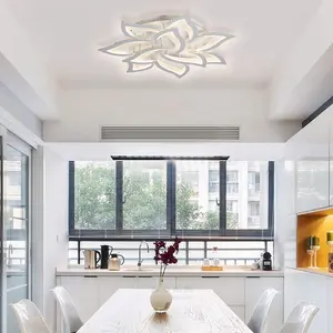 Garwarm 10-Head LED Dimmable Petal Ceiling Light with Remote