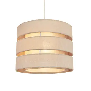 Inlight Natural Woven effect Slubby Light shade (D)28cm