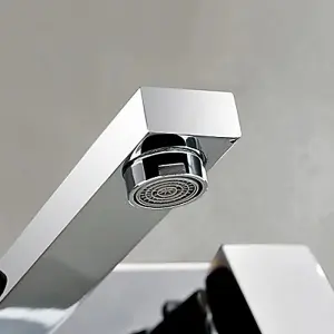 Wall Mounted Tap Waterfall Basin Sink Mixer Tap Bathroom Basin Tap Chrome Finish  Single Lever Hot Cold Tap