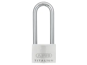 ABUS Mechanical - 64TI/50mm TITALIUM™ Padlock 80mm Long Shackle