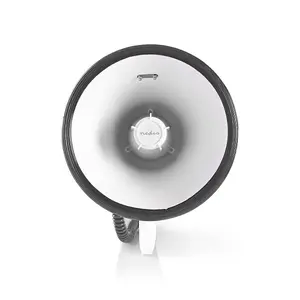 Megaphone 1500m Range with Detachable Microphone, Built-In Siren & Shoulder Strap