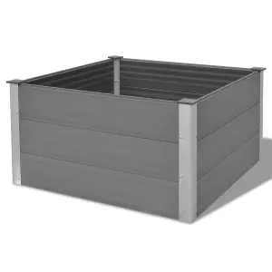 Berkfield Garden Raised Bed WPC 100x100x54 cm Grey