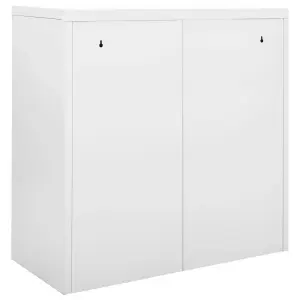 Berkfield Sliding Door Cabinet Grey 90x40x90 cm Steel