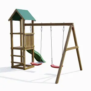 Lucas play centre with double swings and slide