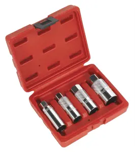 Sealey Spark Plug Socket Set 4pc 3/8"Sq Drive AK6556