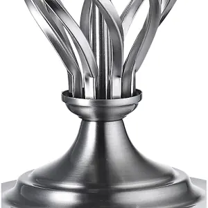 Traditional Brushed Satin Nickel Table Lamp Base with Twist Metal Stem Design