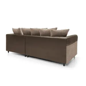 Harvey Right Facing Corner Sofa in Brown