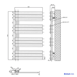 Wall -mounted towel rail White