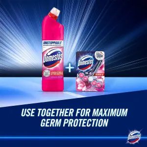 Domestos Thick Bleach Pink Power Disinfectant Multi-Purpose Cleaner Gel, 3x750ml