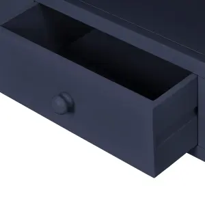 Florence Navy Blue TV Stand with 3 Drawers and Shelf