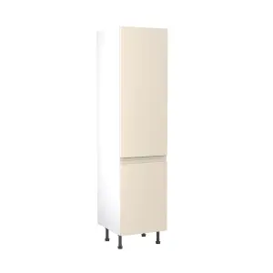 Kitchen Kit Larder Tall Unit 500mm w/ J-Pull Cabinet Door - Super Gloss Cashmere