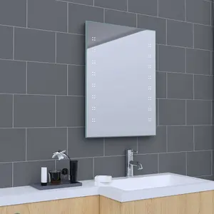 Rinse Bathrooms Illuminated LED Bathroom Mirror with Demister 800 x 600mm