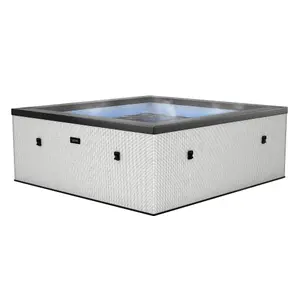 Wave Garda, 6-Person Eco Foam Hot Tub, Integrated Heater, Pebble White