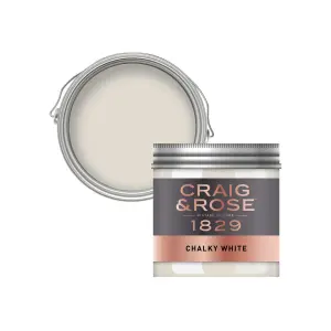 Craig & Rose 1829 Chalky White Chalky Emulsion paint, 50ml