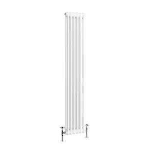 Right Radiators 1800x290 mm Vertical Traditional 2 Column Cast Iron Style Radiator White