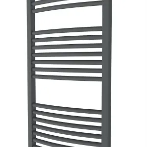 Right Radiators 1500x500 mm Bathroom Curved Heated Towel Rail Radiator Warmer Ladder Anthracite