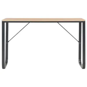 Berkfield Computer Desk Black and Oak 120x60x73 cm